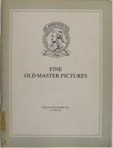 Fine Old Master Pictures. Friday 30th October 1981