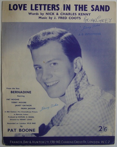 Love Letters in the Sand, performed by Pat Boone