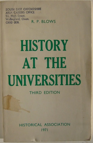 History at the Universities.