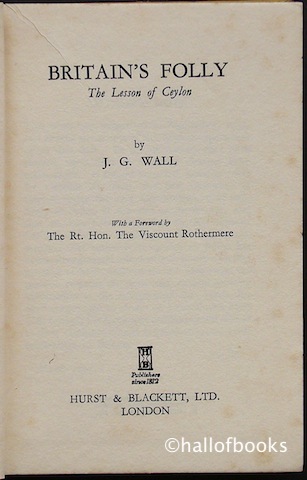 Britain's Folly: The Lesson Of Ceylon