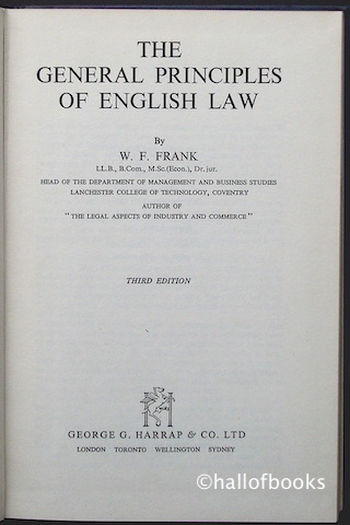 The General Principles Of English Law