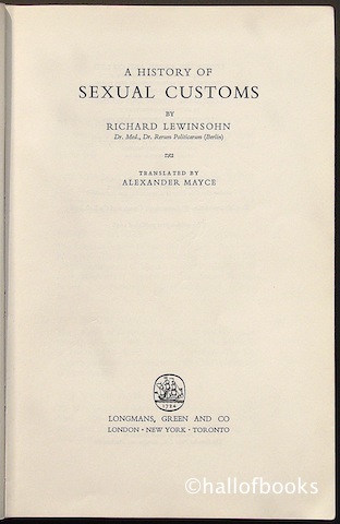 A History of Sexual Customs
