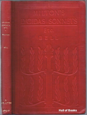 "Lycidas, Sonnets &c"