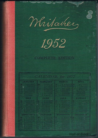 "1952 Whitaker's Almanac: General Election October 25, 1951 Supplement "