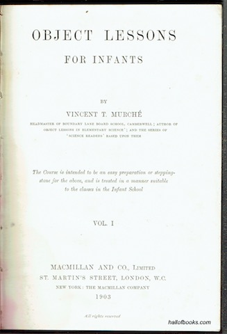 Object Lessons For Infants. Vol. I