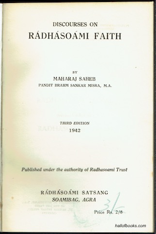 Discourses On Radhasoami Faith