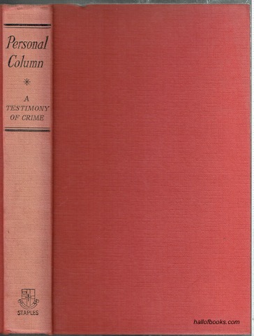 Personal Column: A Testimony of Crime