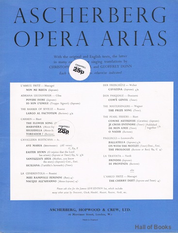 "Toreador! (Gentlemen, your proud toast) from Carmen. Ascherberg Opera Arias"