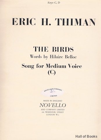 Image for The Birds: Song For Medium Voice in C The Birds: Song For Medium Voice in C