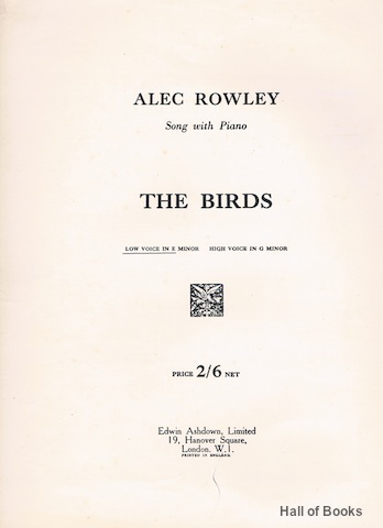 Image for The Birds: Song With Piano. Low Voice In E Minor The Birds: Song With Piano. Low Voice In E Minor