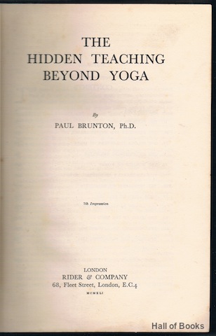 Image for The Hidden Teaching Beyond Yoga The Hidden Teaching Beyond Yoga