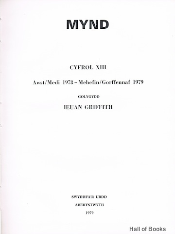 Mynd: Cyfrol XIII 1978-1979