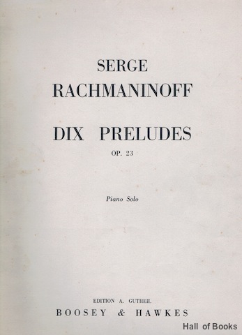 Dix Preludes Op.23: Piano Solo