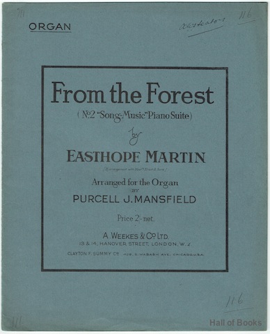 "From The Forest (No.2 ""Song-Music"" Piano Suite. Arranged For The Organ"