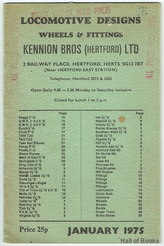 Locomotive Designs: Wheels and Fittings Catalogue