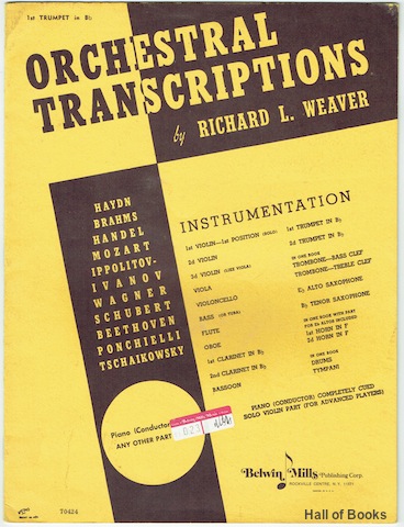 Orchestral Transcriptions: 1st Trumpet In B Flat