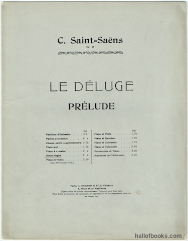 Le Deluge: Prelude Op. 45. Transcrit Pour L'Orgue Par Alex Guilmant