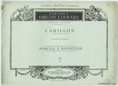 "Carillon, Op. 99 (In The Style Of A Toccata). Paxton's Organ Library - Paxton's Edition No. 57338"