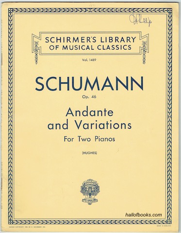 "Andante and Variations Op.46, For Two Pianos"