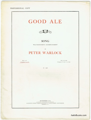 Good Ale: Song With Pianoforte Accompaniment No.1 in F