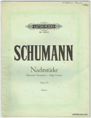 Nachtstucke fur Klavier zu 2 handen Op. 23 (Edition Peters No. 2320a)
