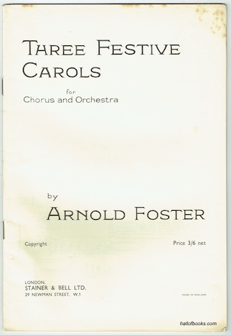 Three Festive Carols For Chorus And Orchestra: Vocal Score