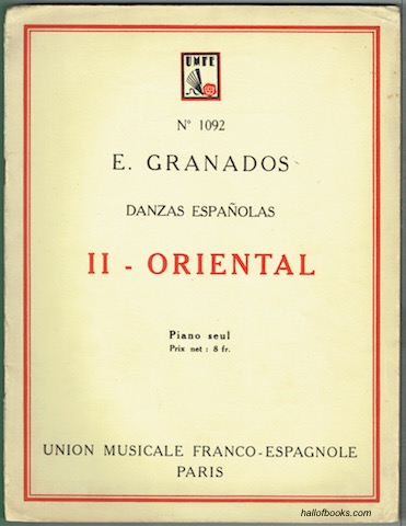 Danzas Espanolas II - Oriental: Piano Seul (UMFE No. 1092)