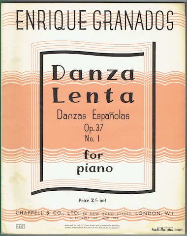 Danzas Espanolas Op. 37, No. 1 - Danza Lenta. For Piano