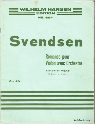 Romanze fur Violine Mit Begleitung Des Orchesters (Romance pour Violon avec Orchestra). Op. 26. Violine und Klavier; Violon et Piano. (Wilhelm Hanssen Edition Nr. 604)