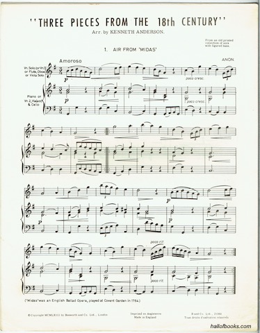 Three Pieces From The 18th Century: Arranged For String Quartet With Piano