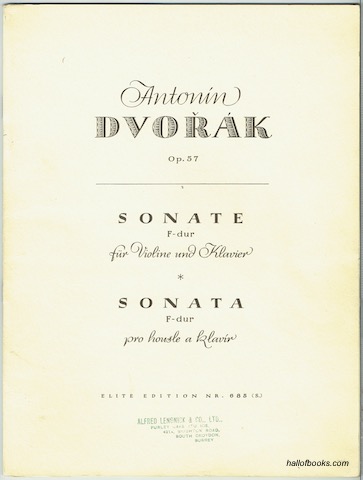 Op. 57 Sonate F dur, Fa majeur, F major: Violin & Piano (Elite Edition Nr. 685)
