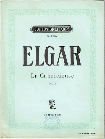 La Capricieuse: Morceau de Genre fur Violine und Pianoforte, op. 17. (Edition Breitkopf Nr. 3706)
