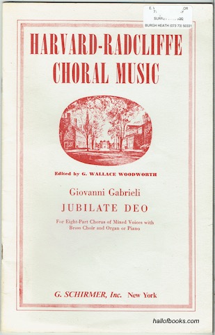 Jubilate Deo For Eight-Part Chorus Of Mixed Voices With Brass Choir And Organ Or Piano (Harvard-Radcliffe Choral Music)