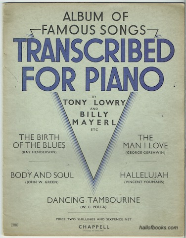 Album Of Famous Songs Transcribed For Piano