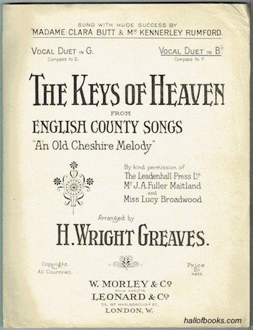 The Keys To Heaven Vocal Duet In B Flat (From English Country Songs: An Old Cheshire Melody)