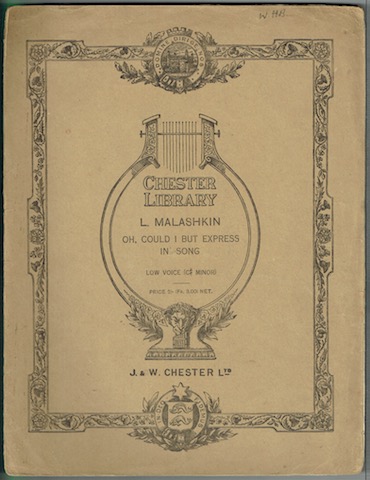 Oh, Could I But Express In Song For Voice and Pianoforte: Low Voice (C# Minor)