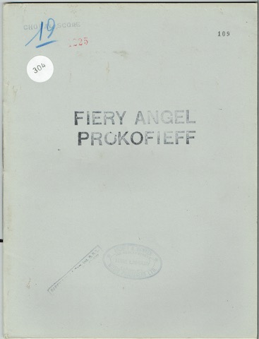 The Fiery Angel. Choral Score