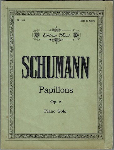 Papillons (Butterflies), Op. 2. For Pianoforte (Edition Wood No. 829).