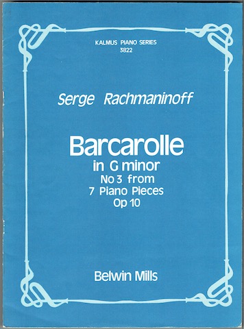 Barcarolle In G minor No. 3 from 