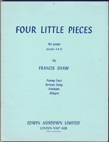 Four Little Pieces For Piano (Grades 4 & 5): Funny Face, Serious Song, Ostinato and Allegro