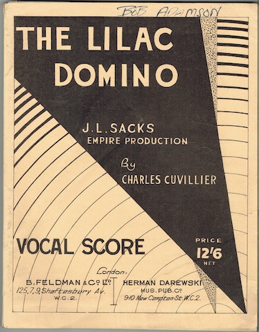 The Lilac Domino: A New And Original Operetta In Three Acts. Vocal Score