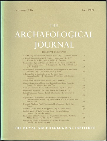 The Archaeological Journal: Volume 146 For The Year 1989