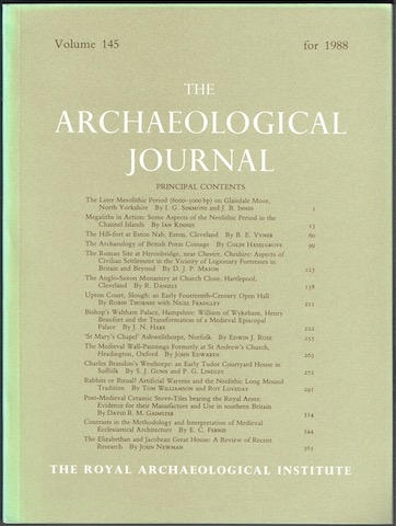 The Archaeological Journal: Volume 145 For The Year 1988