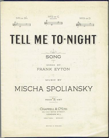 Tell Me To-Night: Song No. 2 In C