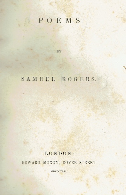 Poems By Samuel Rogers