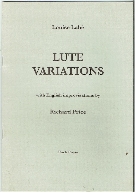 Lute Variations: With English Improvisations By Richard Price