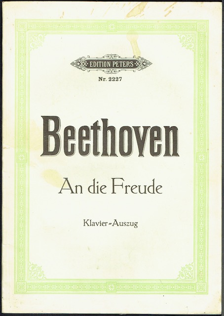 An Die Freude: Letzter Satz Der Neunten Symphonie op. 125. Klavierauszug