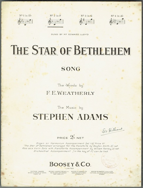 The Star Of Bethlehem: Song, No. 2 in F
