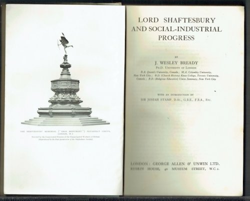 Lord Shaftesbury And Social-Industrial Progress