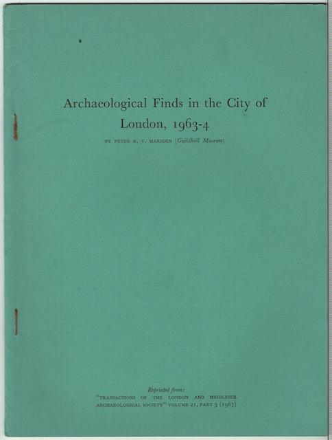 Archaeological Finds In The City Of London, 1963-4